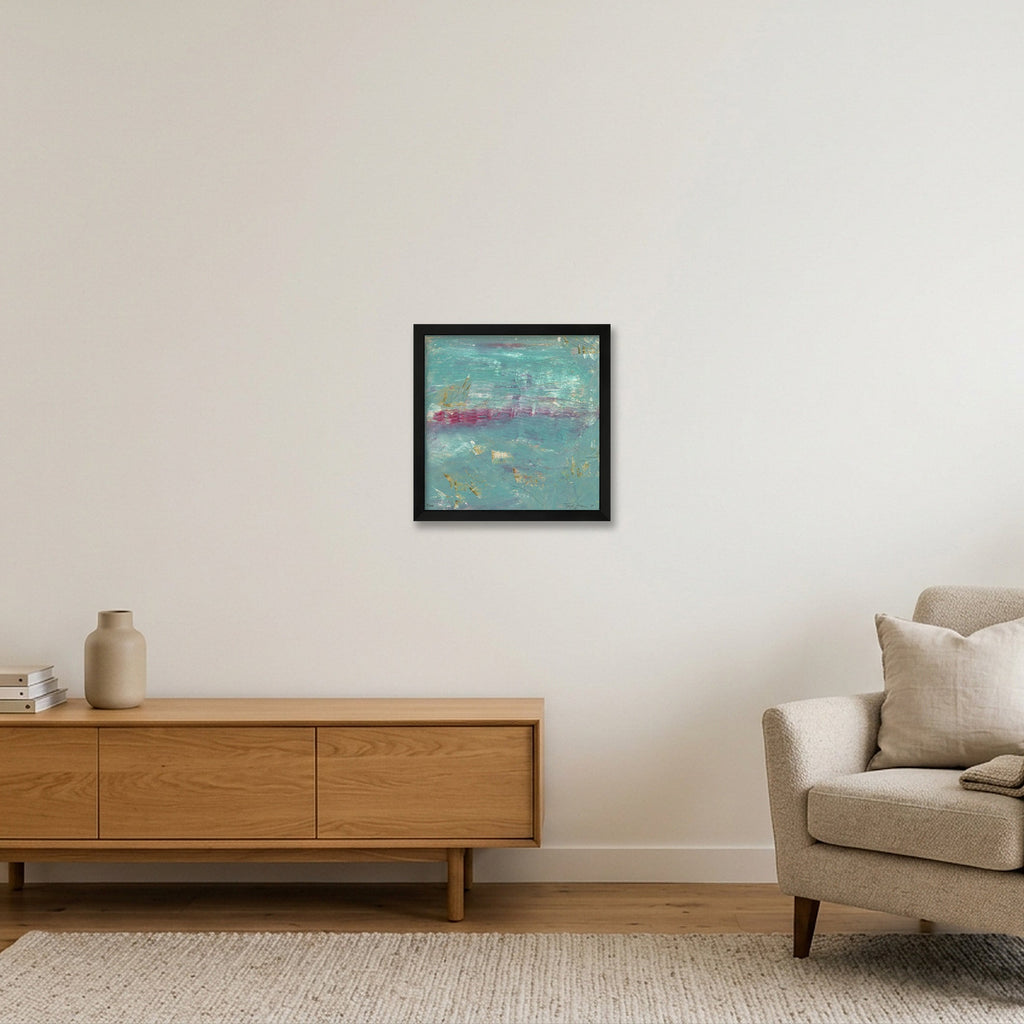 Der Neuanfang — 30×30cm, 12×12" Black Frame