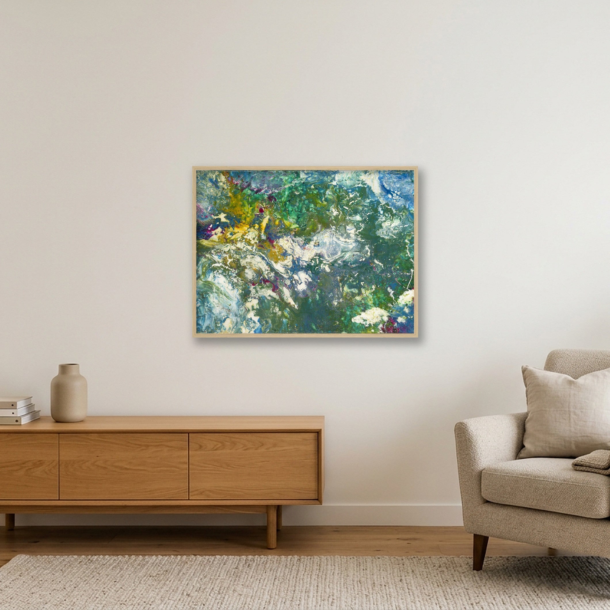 Die Erde  — 80×60cm, 31×24" Oak Frame