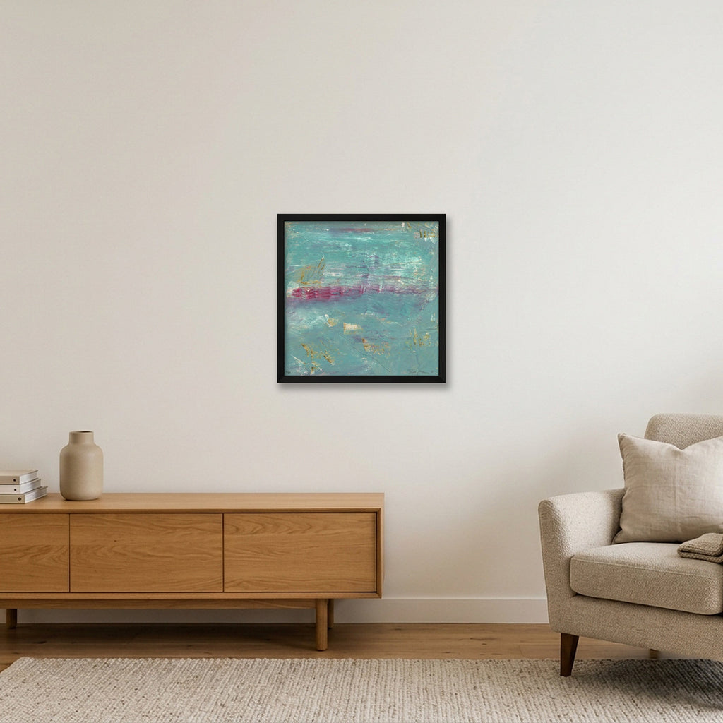 Der Neuanfang — 40×40cm, 16×16" Black Frame