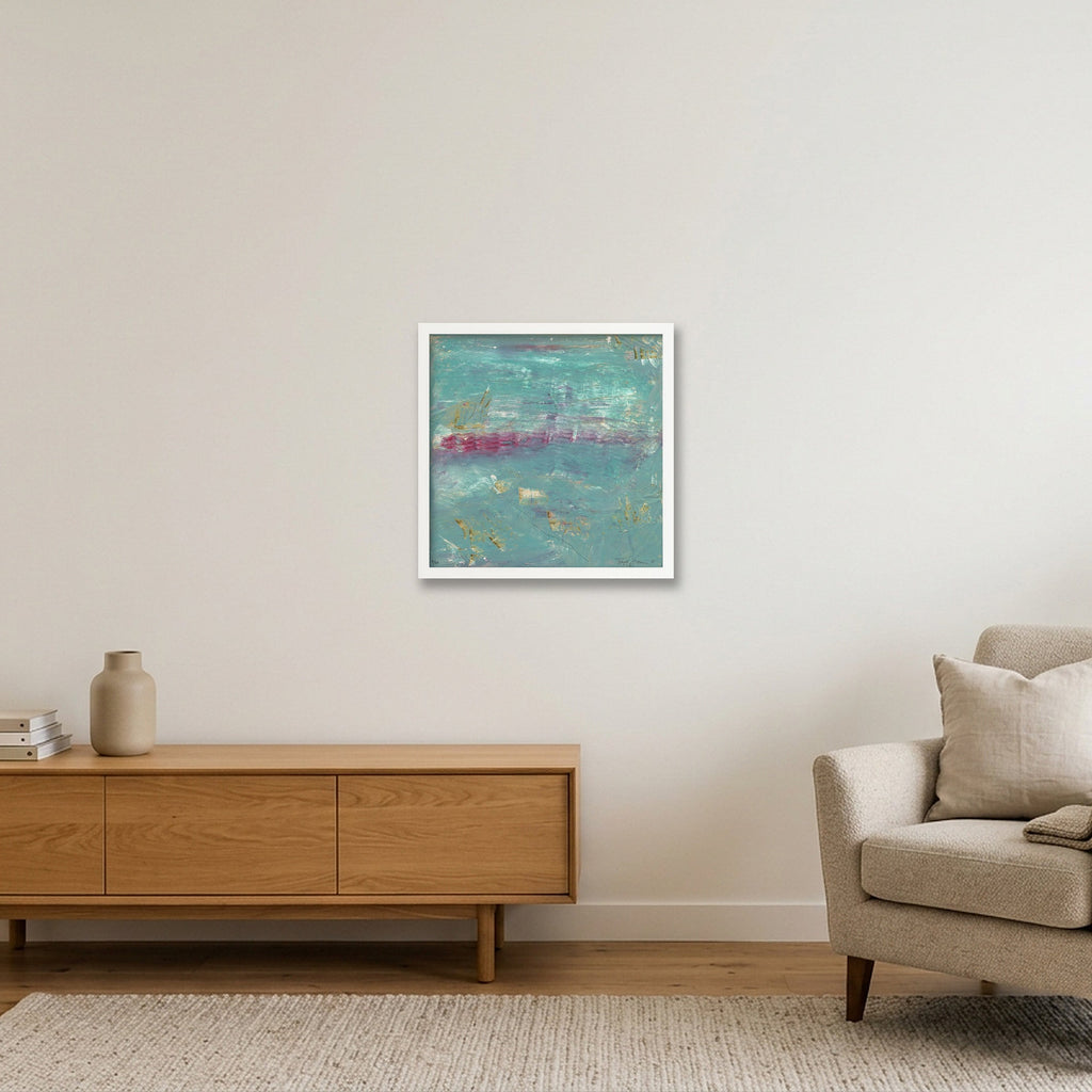 Der Neuanfang — 40×40cm, 16×16" White Frame