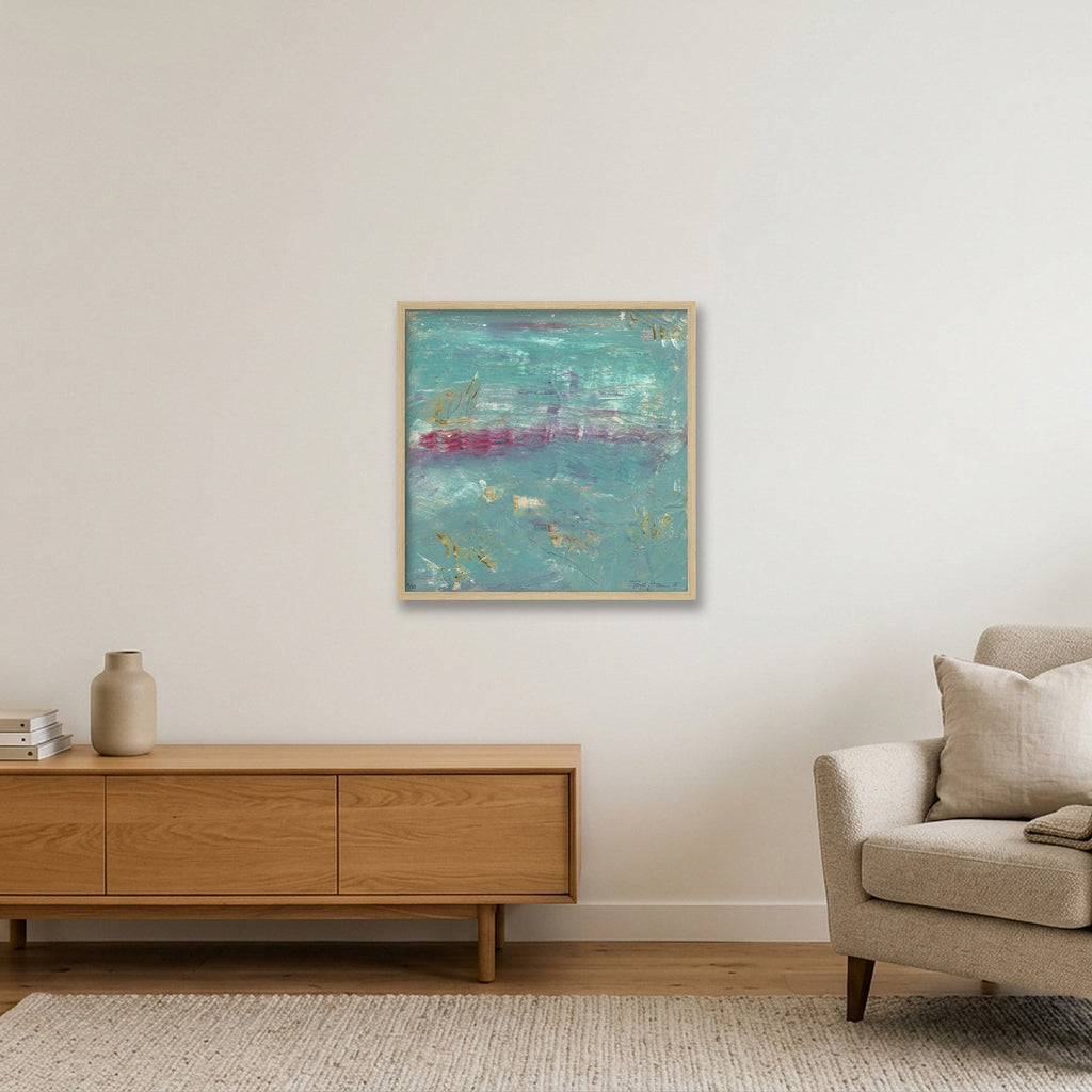 Der Neuanfang — 50×50cm, 20×20" Oak Frame