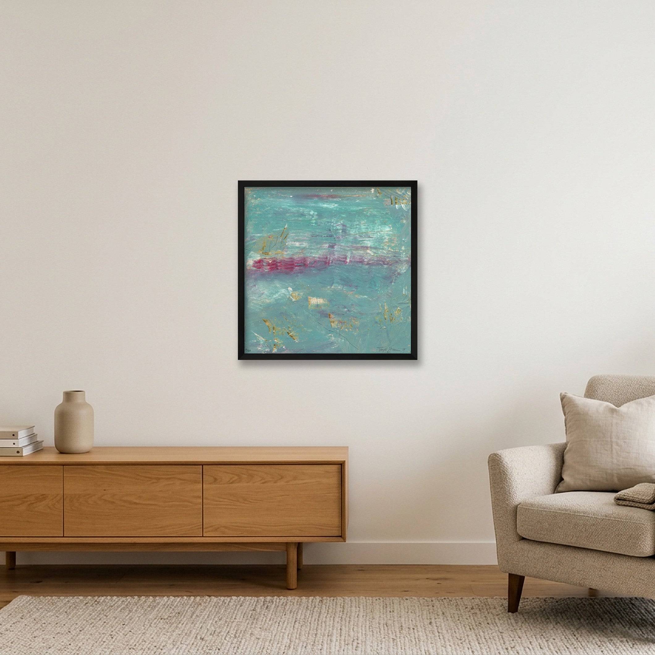 Der Neuanfang — 50×50cm, 20×20" Black Frame